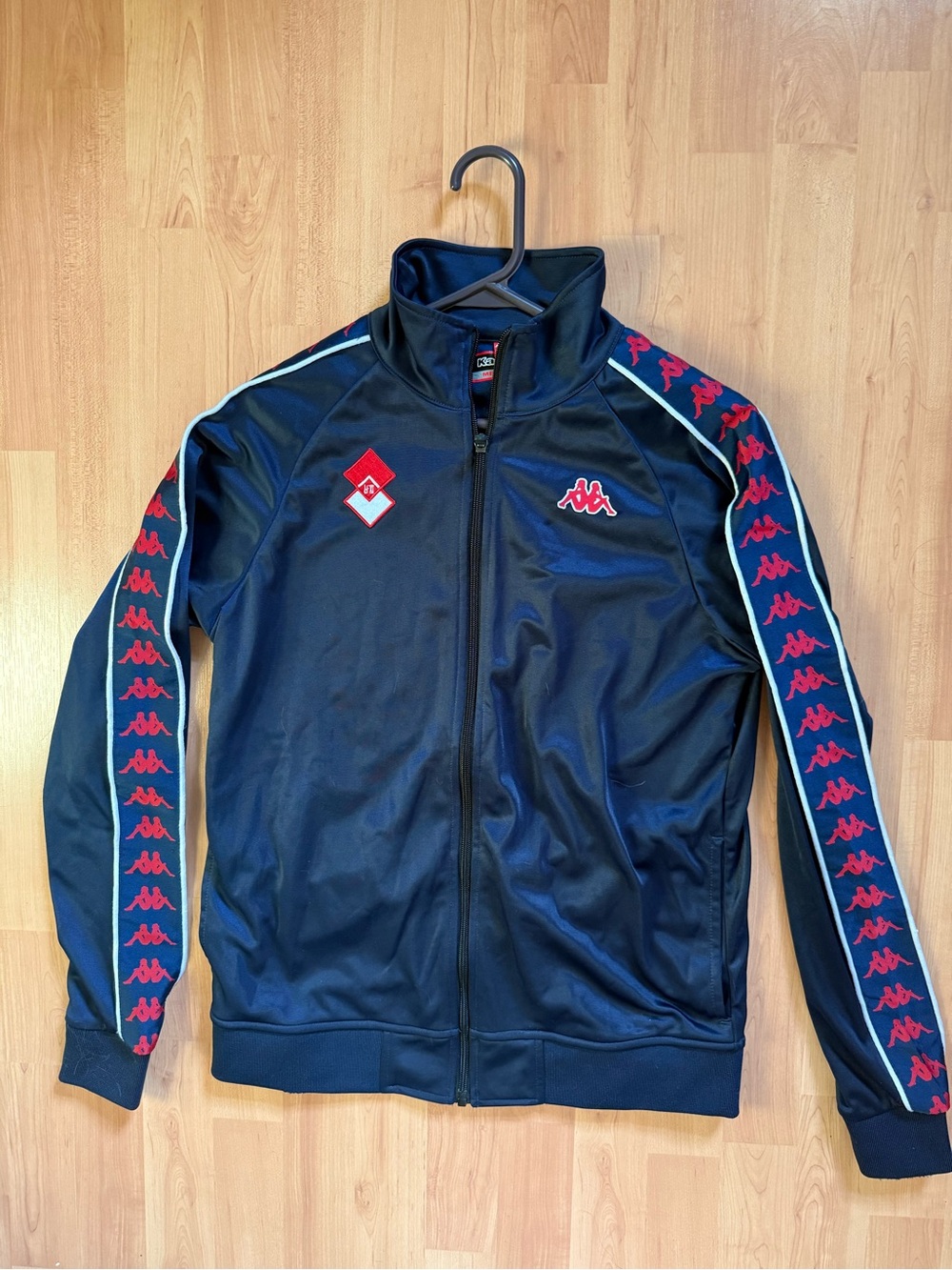 Kappa Navy Blue Track Jacket with Red Logo